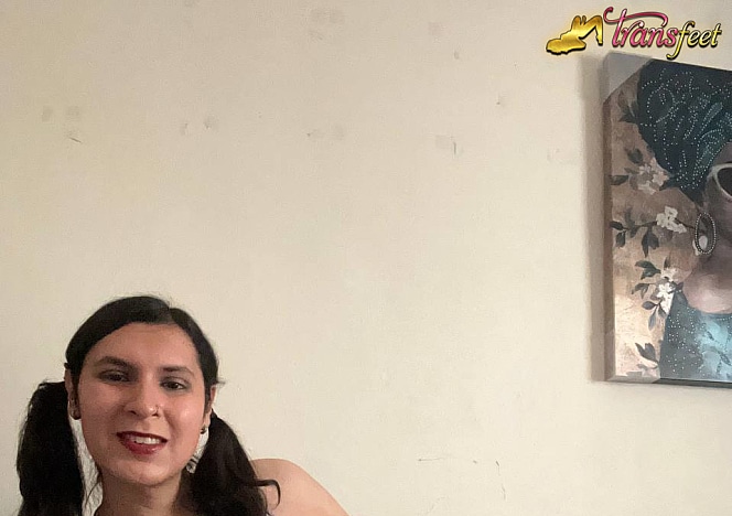 Horny Vixen Plays With Her Tits And Cock While Flaunting Her Feet