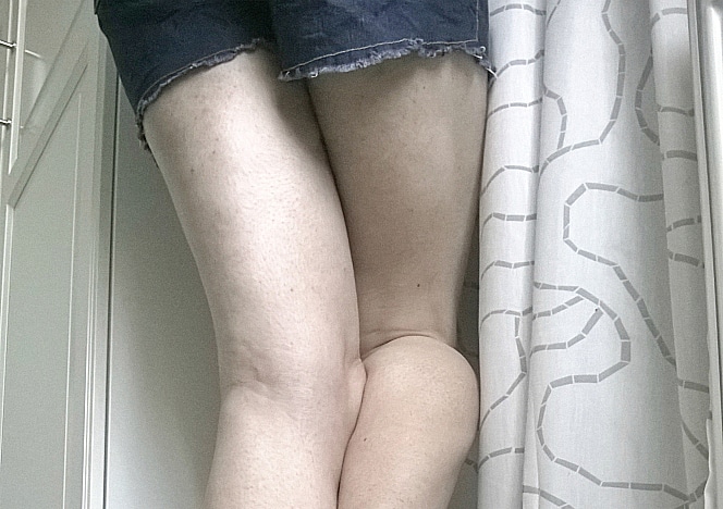 Fishnet Foot Tease with Long Legs and Playful Sissy Elegance